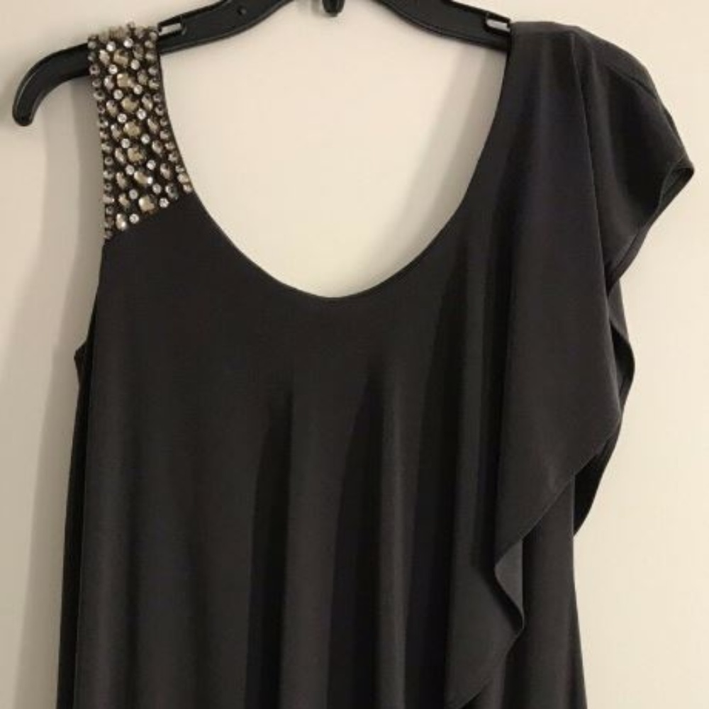 Betsy and Adam One Shoulder Jewel Dress - Size 4
